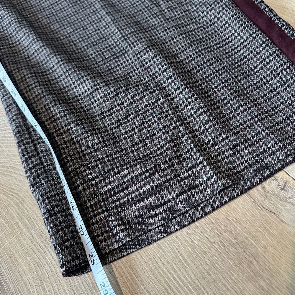 Banana Republic Straight Mid Rise Pull on Pant Multi Houndstooth XXL - Picture 13 of 13